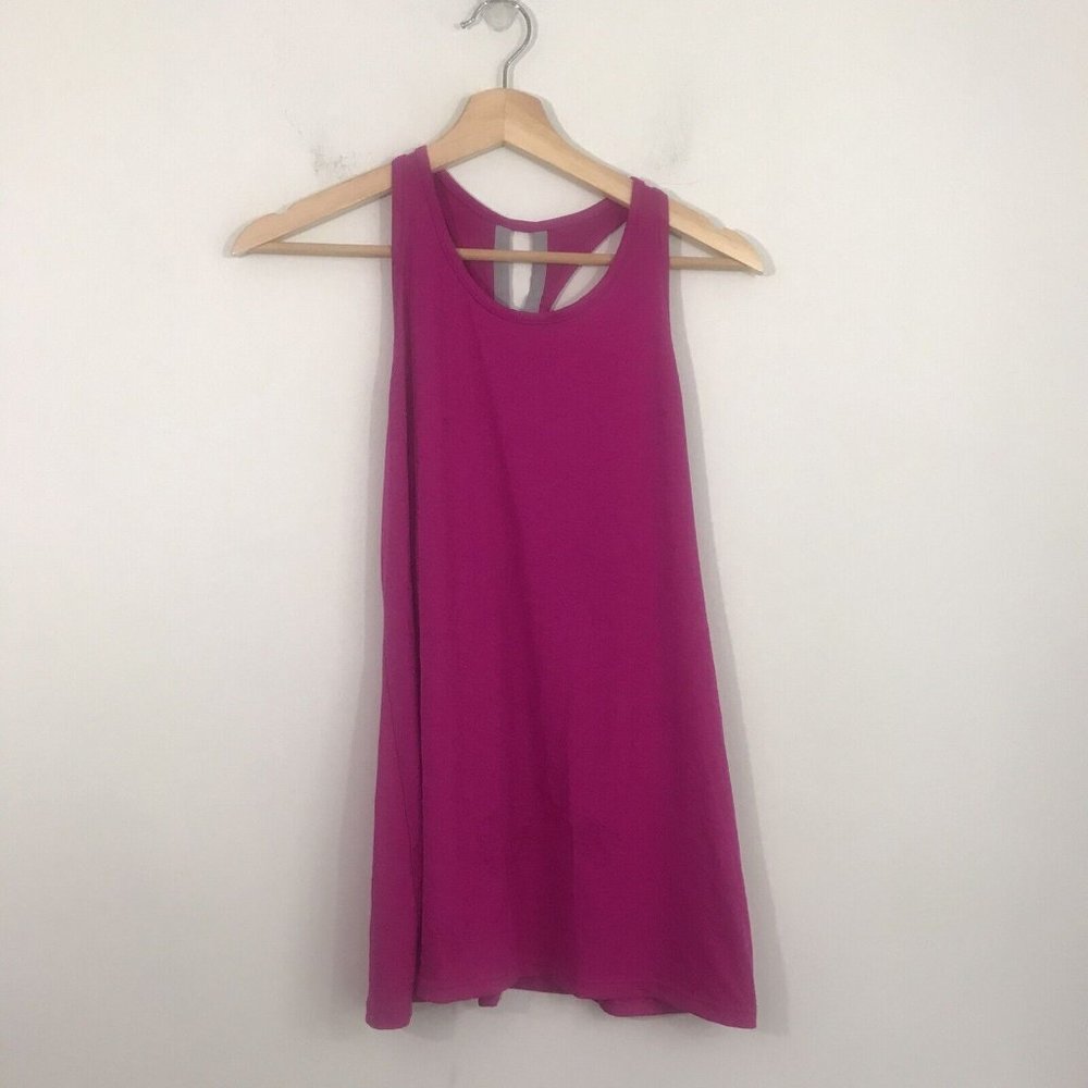 Athleta Spree Tank Racerback Pink Grey Women's S
